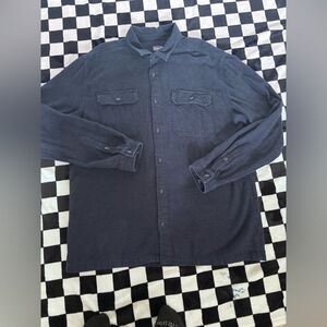 Navy Patagonia organic cotton button down